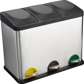 Cubo de basura 15L 3 compartimentos