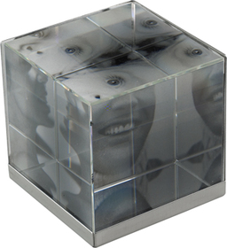 Marco de fotos con forma de cubo transparente para fotos 5x5