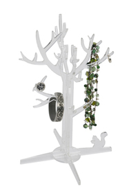 Soporte collares árbol transparente acrílico