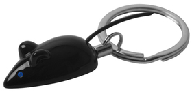 Llavero ratón de color negro con luz usa 2 pilas L621