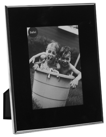Marco de fotos Lyon para 1 foto 15x20 plateado y de color negro