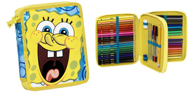 Plumier 24 color 2 cremalleras Bob esponja