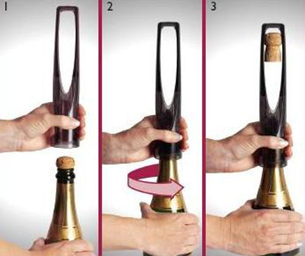 Abridor de cava o champagne SW-105 de color negro