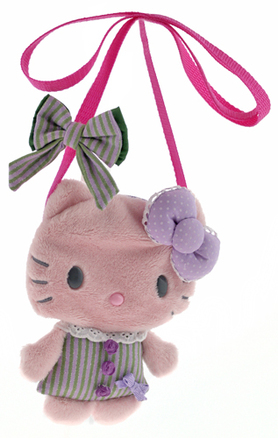 Bolsa en forma de Hello Kitty verde y lila Bolsa en forma de Hello Kitty verde y lila