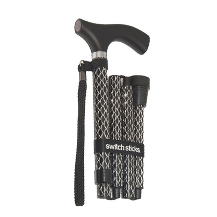 Bastón plegable para andar Luxury Soiree de color negro