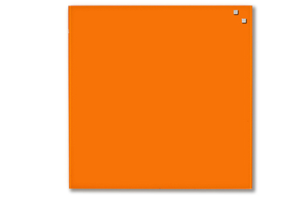 Pizarra Cristal Magnética Naranja 45X45