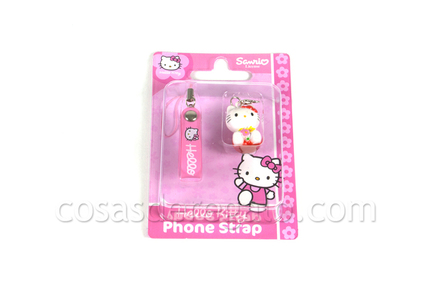 Colgante para el móvil Hello Kitty rojo sentada