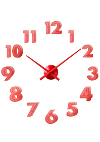 Reloj de pared FX L adhesivo d.60 de color rojo