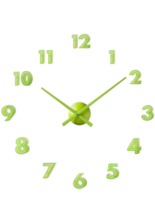 Reloj de pared FX S adhesivo d.40 de color verde