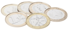 Posavasos (6 unidades) Euro de metal