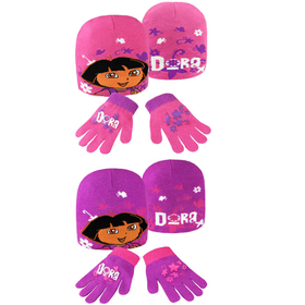 Conjunto de gorro y guantes Dora la Exploradora