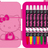 Caja con 12 colores caritas Hello Kitty de color negro