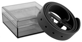 Cinturón Let s Belt de color negro de silicona