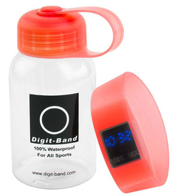 Reloj pulsera Digit Band L (grande) de color rojo utiliza 1 pila CR1620 incluida