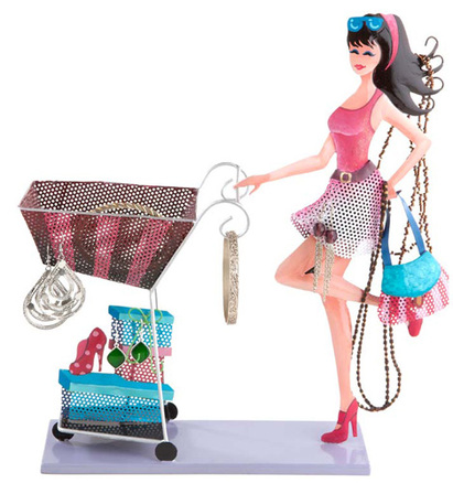 Joyero Girl with shopping cart de metal