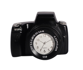 Reloj en forma de cámara