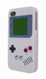 Funda silicona game boy blanca para iPhone 4-4S