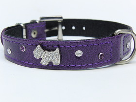 Collar azul con perros de cristal y piedras Swarovski Collar azul con perros de cristal y piedras Swarovski