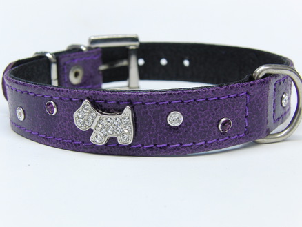 Collar azul con perros de cristal y piedras Swarovski Collar azul con perros de cristal y piedras Swarovski