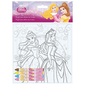 Puzzle Coloreable más ceras Princesas Disney Puzzle Coloreable más ceras Princesas Disney