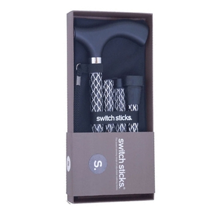 Bastón plegable para andar Luxury Soiree de color negro