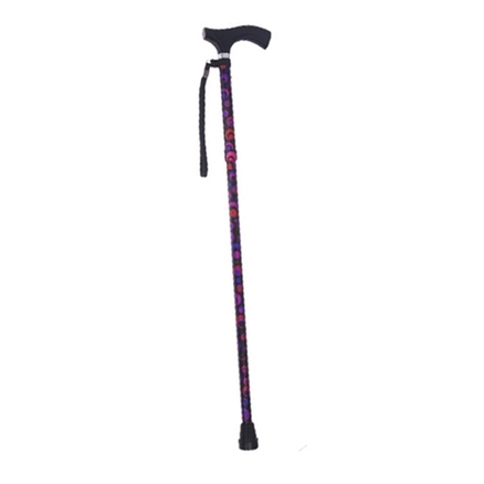Bastón plegable para andar Circulos negro