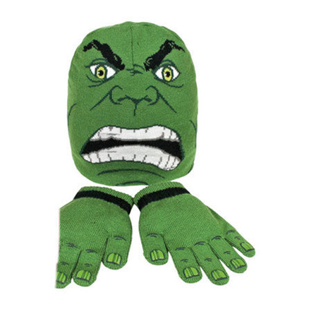 Set gorro guantes Hulk Marvel jacquard