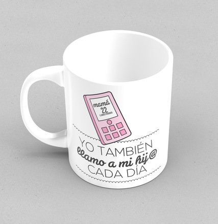 Pack camiseta para mamá 9 con espejo y taza
