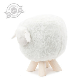 Taburete Dolly poliéster y madera