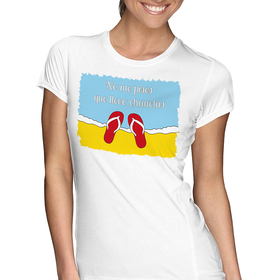 Camiseta original No me pises que llevo chanclas para mujer
