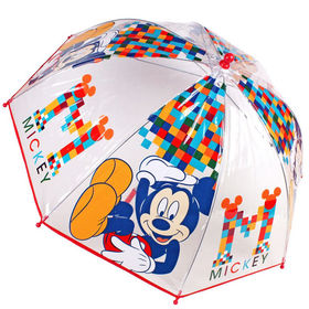 Paraguas transparente Mickey Disney burbuja manual 45cm