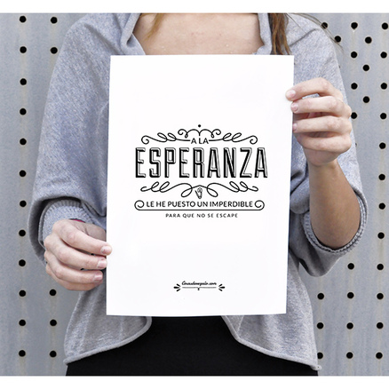 Lámina original Esperanza con imperdible