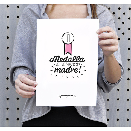 Lámina original medalla a la mejor madre Lámina original medalla a la mejor madre