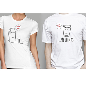 Camiseta original doble Tú me llenas HVML