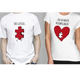 Camiseta original doble Eres la pieza que me falta HPMC