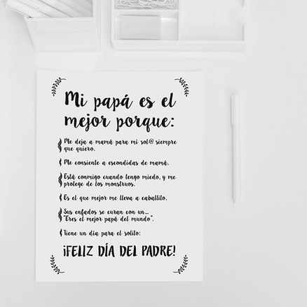 Lámina original Mi papá es el mejor