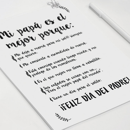 Lámina original Mi papá es el mejor