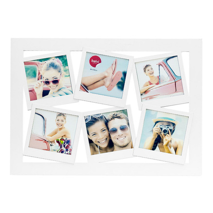 Marco de fotos Instamatic para 6 fotos 10x10 blanco