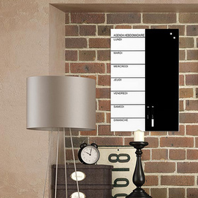 Pizarra Cristal Magnética Plan Semanal 40X60 En Francés
