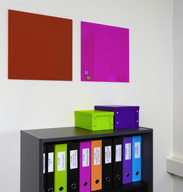 Pizarra Cristal Magnética Roja 40X60 Pizarra Cristal Magnética Roja 40X60